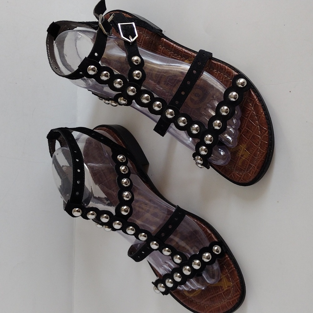 Sam Edelman Black Studded Sandals 8.5